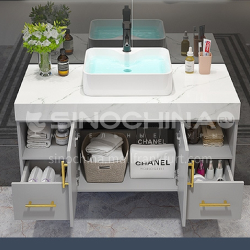Simple Modern Bathroom Cabinet Marble Wash Basin Group Hand Toilet Gargle Stage Condole 1m Yq 005 - Wash Basin Bathroom Closet